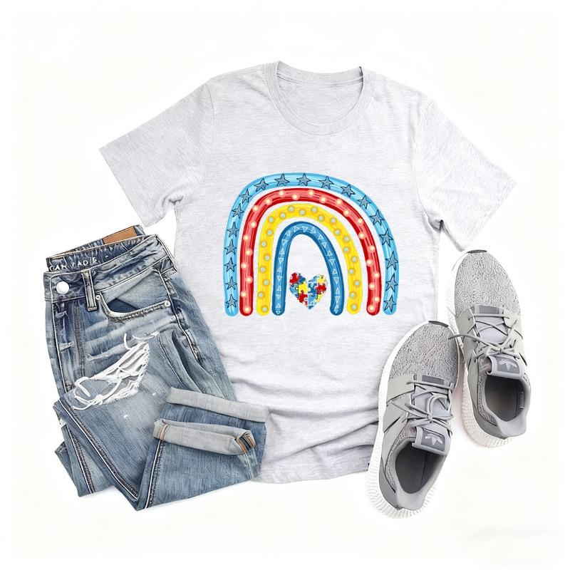 Autism Rainbow Awareness Shirt Awareness Shirt Be Kind Shirt Puzzle Shirt Autism Mom Shirt Autism Shirt Autism Awareness Tee