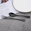 Black Mirror Polished Flatware Dinnerware Set 304 Stainless Steel Spoon Knife Fork Kitchen Tableware Cutlery Set Hotel Restaurant Famiy Set