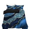 Blue Marble Textured Quilt Set Fashion 3D Digital Printing Bedding Quilt Set Three-Piece Set
