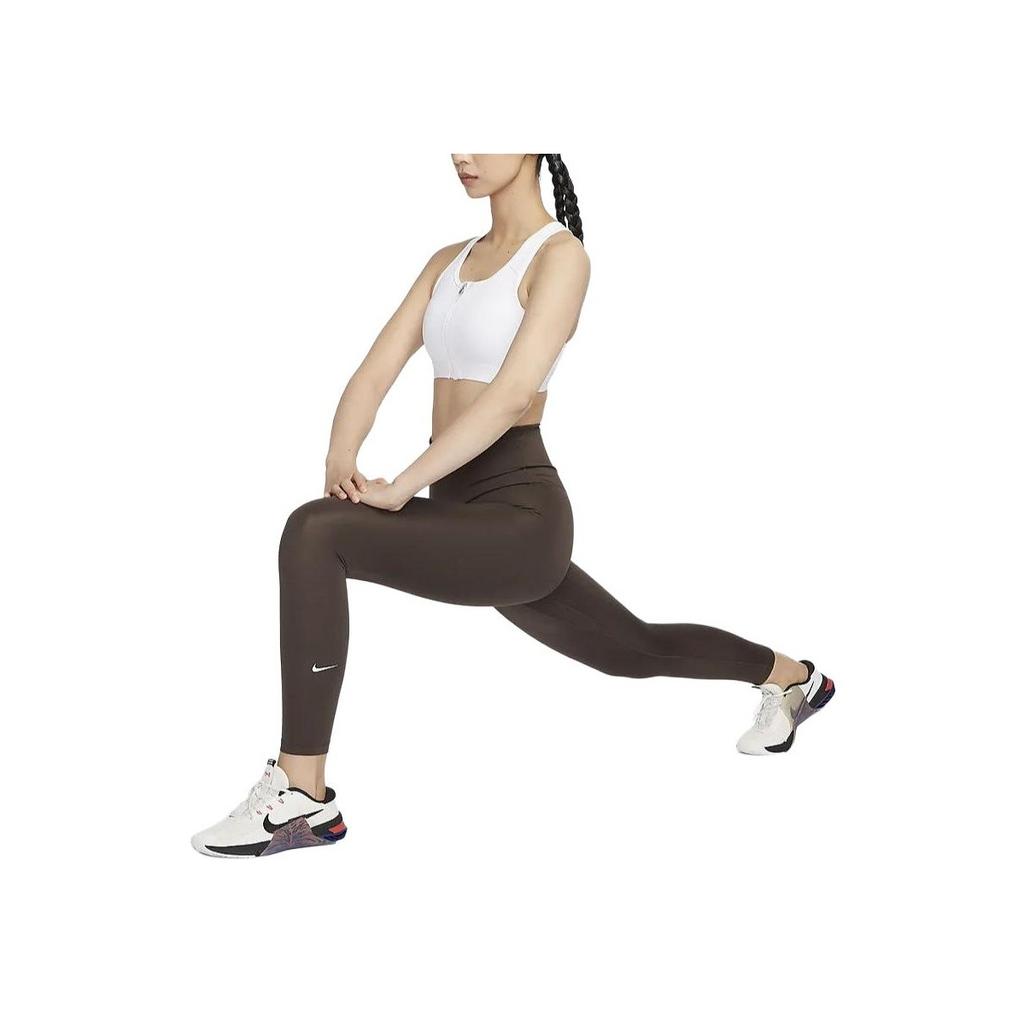 Nike One Solid High-Waisted Quick-Dry Leggings Women Leggings Baroque-Brown DM7279-237
