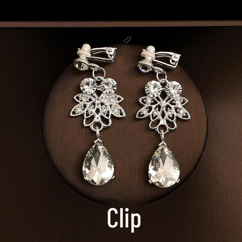 Ensemble Nuptial Féerique: Couronne, Collier & Boucles d'oreilles – Parfait pour un Mariage ou un Anniversaire