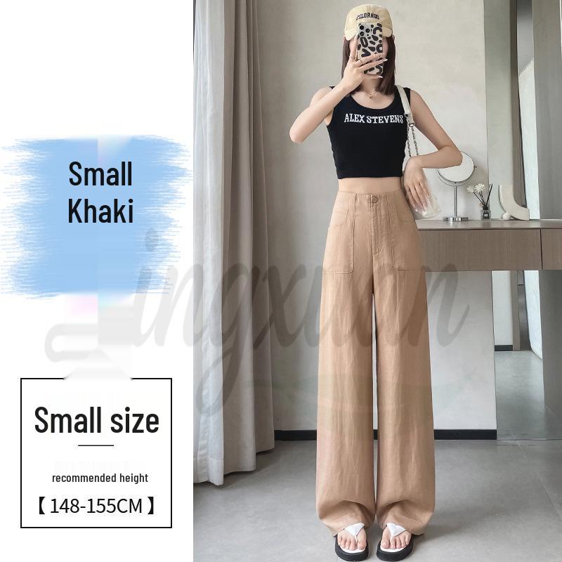Summer 2026 Tencel Linen High Waist Wide-Leg Sun Protection Pants for Women M