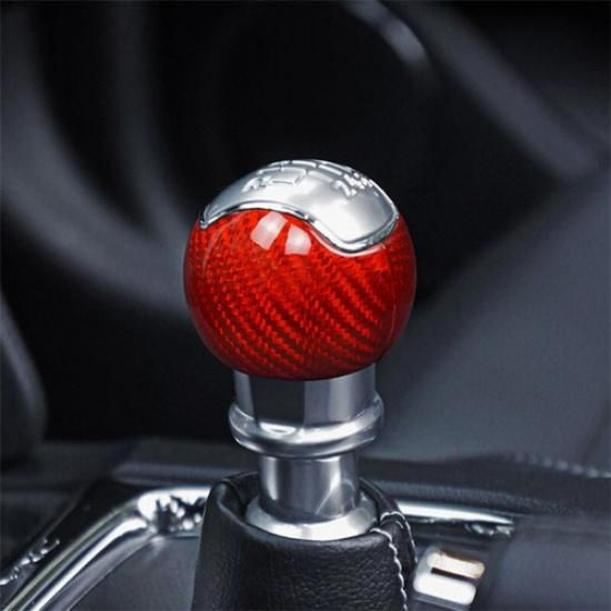 Red Hard Carbon Fiber Manual Gear Shift Sticker For Ford Mustang 18 19 20 21 22