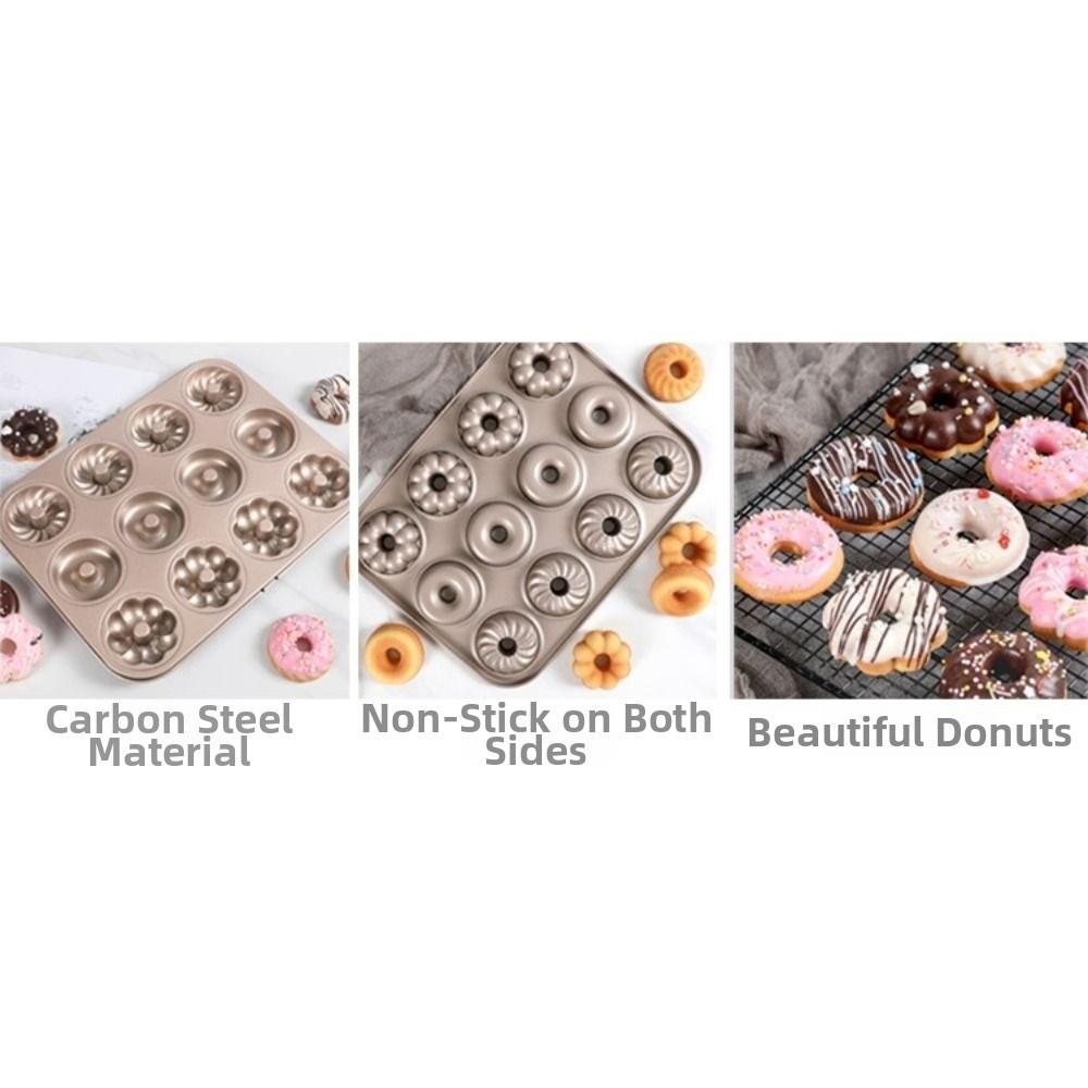 6/12 Cavity Cake Baking Tray Non-Stick Donut Muffin Pan Muffin Cakes Mold  Fondant Cake