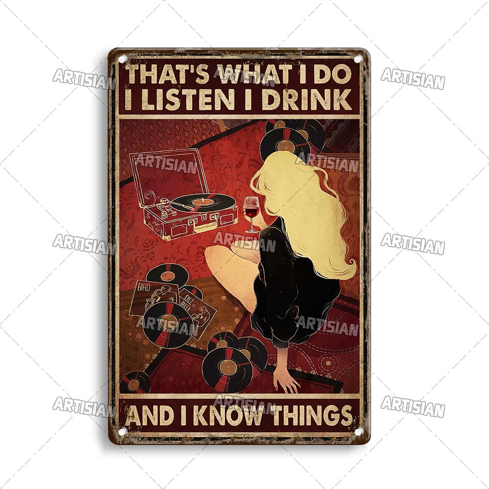 Artisian Music Metallschild Vinyl Blechposter Instrument Dekorative Platte Wanddeko Garage Bar Pub Club Hotel Café Küche Zuhause