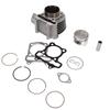 Motor Topplockssats med Kolv Packning Fjäder Cylinder Ombyggnadsmonteringssats Aluminiumlegering för GY6 150cc Skoter