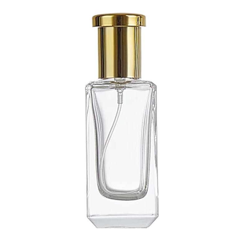 35ml Transparent Glass Perfume Bottle with Press-Type Hydrator - Portable, Sealed for Decanting and Floral Water.