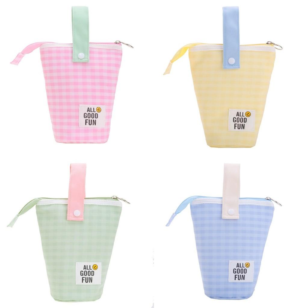 Trendy Japanese Style Unisex Kids Shoulder Bag With Cute Plaid Design For School Supplies