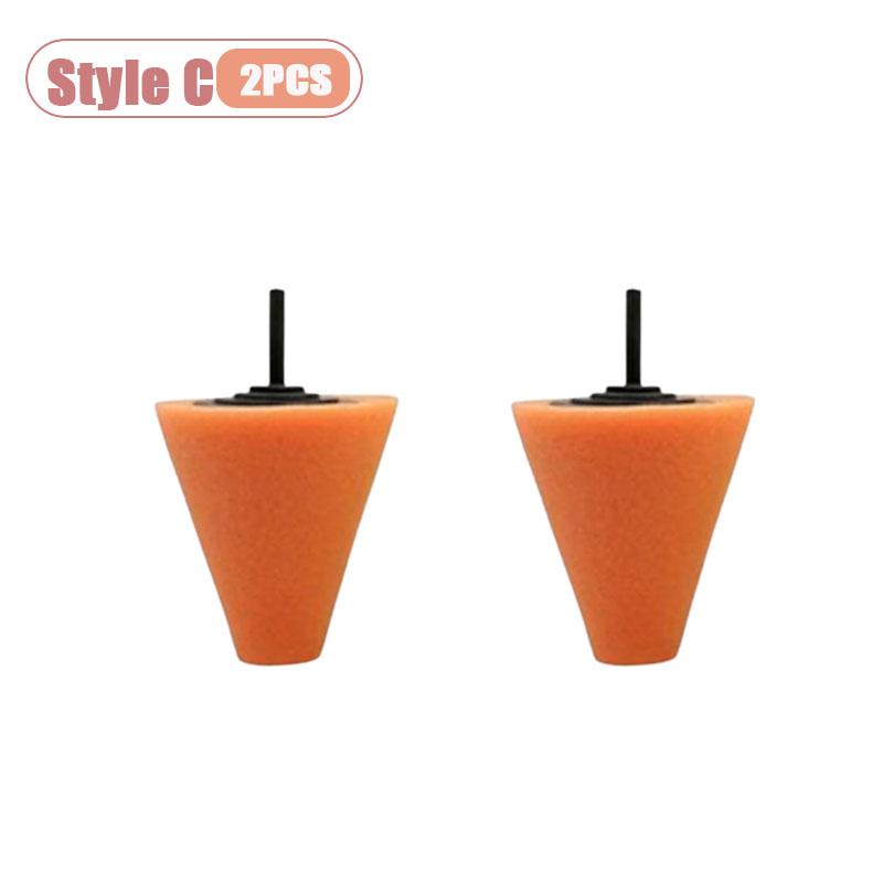 Car Drill Polishing Sponge Pad Kit Hub Polishing Pads Metal Cone Polishing Ball for Rim Cleaning Automotive Detailing Care Tools