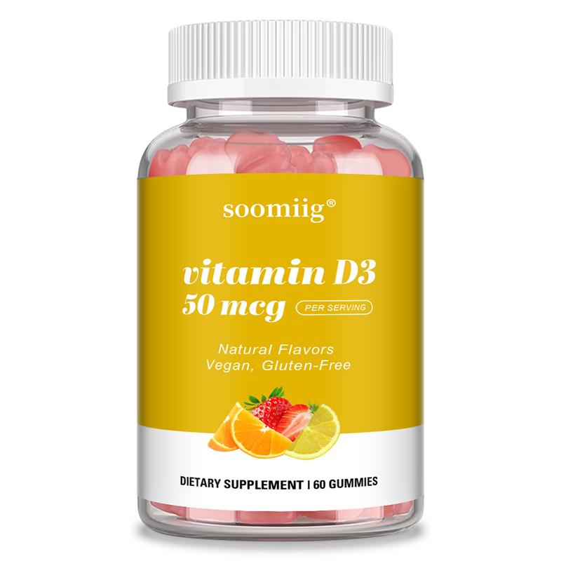 

Vitamin D3 50 Mcg Per Serving, Organic Sugar, 60 Gummies Dietary Supplement 60 Gummies