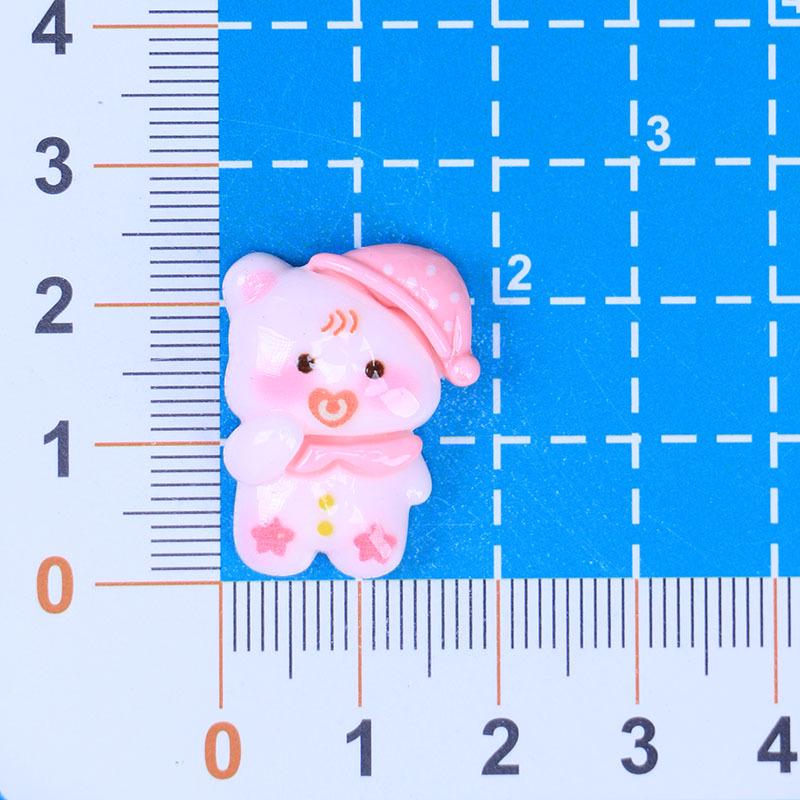 DIY Pink Bear Resin Accessories - Cute Cartoon Hair Decorations