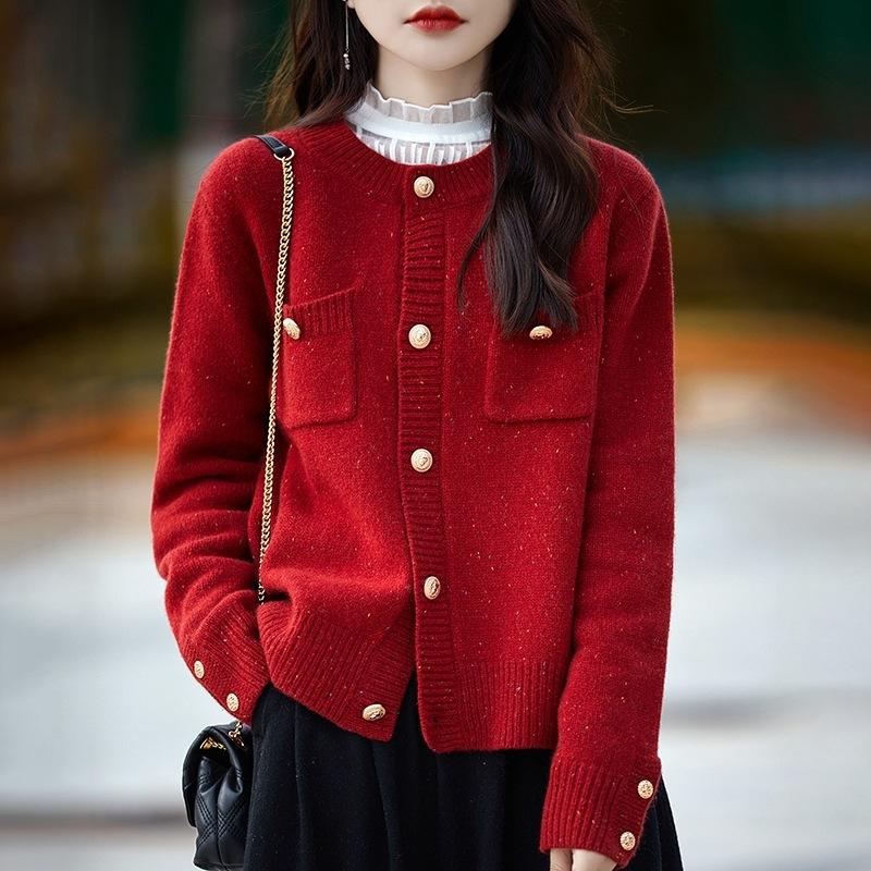 

Женский зимний теплый вязаный кардиган с пуговицами и длинным рукавом, большой размер, теплый кардиган XS