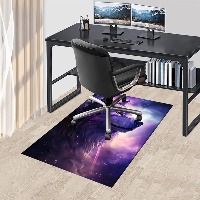 Wolf Chair Mat: Office Carpet, Oversized Rug for Home Decor, Sofa Mat, Desk Protector, Gift for Office and Living Room