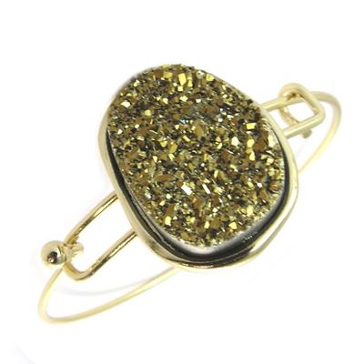 [P0100] - Golden 'Minéralia' Designer Bracelet