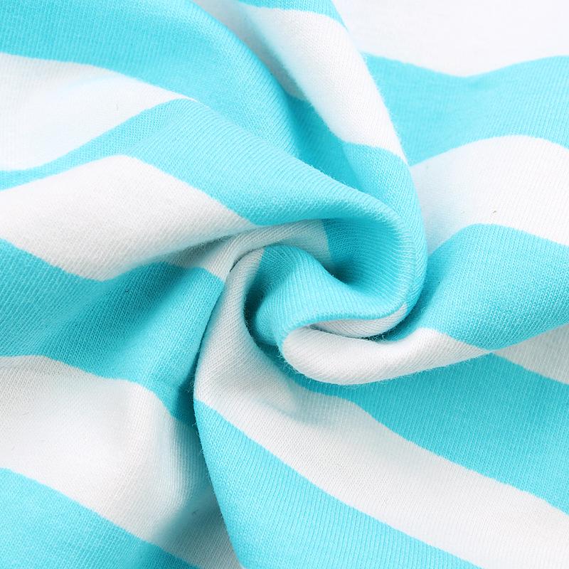 Striped Long-Sleeve Two-Piece Sleeping Bag for Kids - Breathable and Anti-Kick Design
