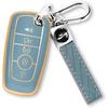 For Ford Key Fob Cover with Keychain, Soft TPU Key Case Shell Full Protection for Ford Explorer Fusion Escape Edge Expedition F150 F250 F350 F450
