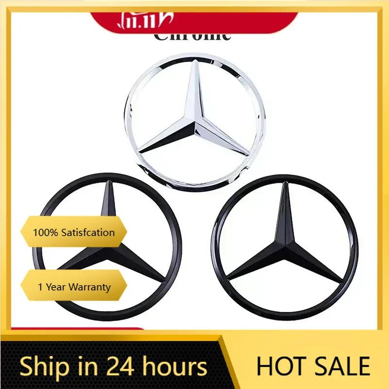 New For Mercedes Benz 3d ABS Black Rear Trunk Star Logo For Mercedes Benz W203 W204 W205 W212 W213 W176 W177 W222 W223 W117 W246