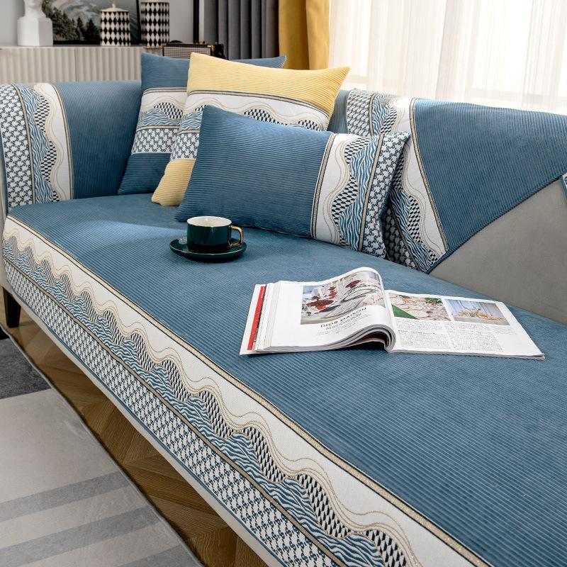 Μαξιλάρι καναπέ Απλό αντιολισθητικό μαξιλάρι χειμώνα Δερμάτινο κάλυμμα καναπέ Κάλυμμα τεσσάρων εποχών Πανί σενίλ