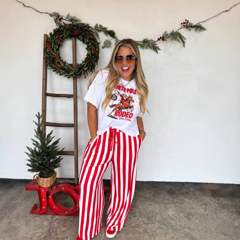 

2026 Spring/Summer New Women s Loose Casual Striped Printed Long Straight Pants XXL