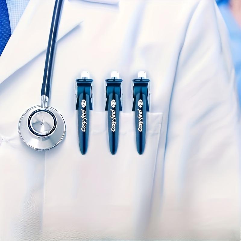12 Stück Blaue Gel-Stifte, Entwickelt für Ärzte und Krankenschwestern - 0,5 mm Schnelltrocknend Glatt Weicher Griff, Enthält 2 und 10 Ersatzminen