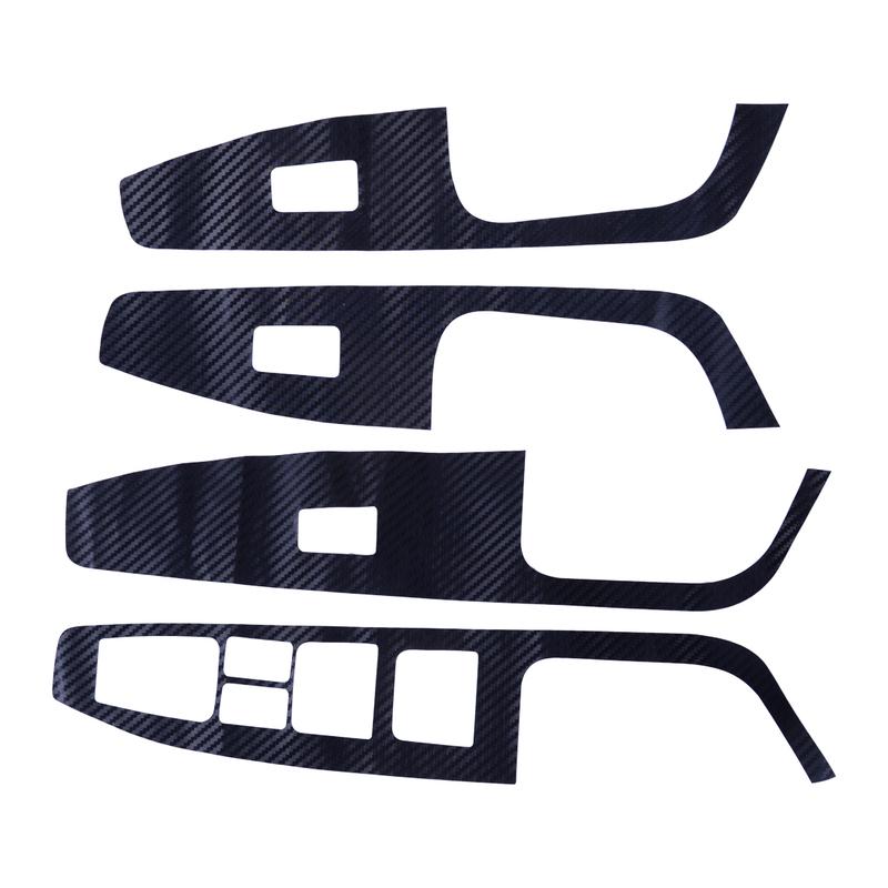 4pcs Door Window Lift Switch Panel Cover Trim Sticker Fit for Hyundai Elantra 2017 2018 LHD