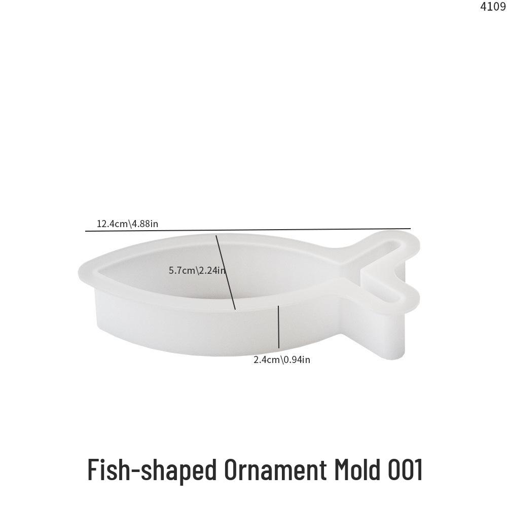 Small Fish Ornament Silicone Mold for Candle Holder and DIY Candle Base