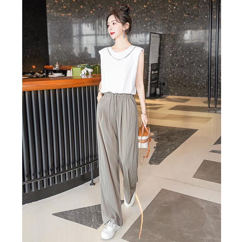 Women's Contrast Sleeveless Two-Piece Set