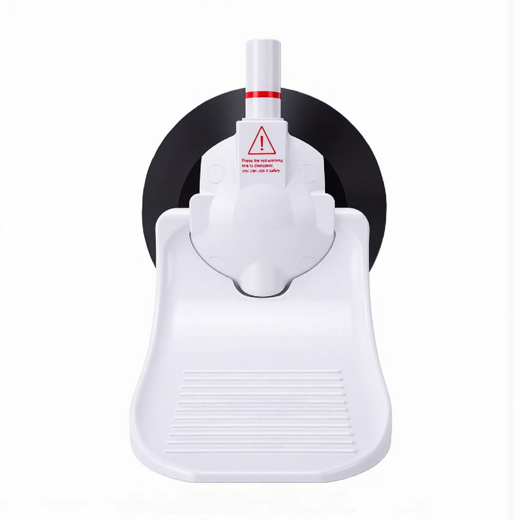 6 Inch Shower Foot Rest with Suction Cup for Shaving Legs Anti Slip Shower Pedal No Drilling with Safety Red Line