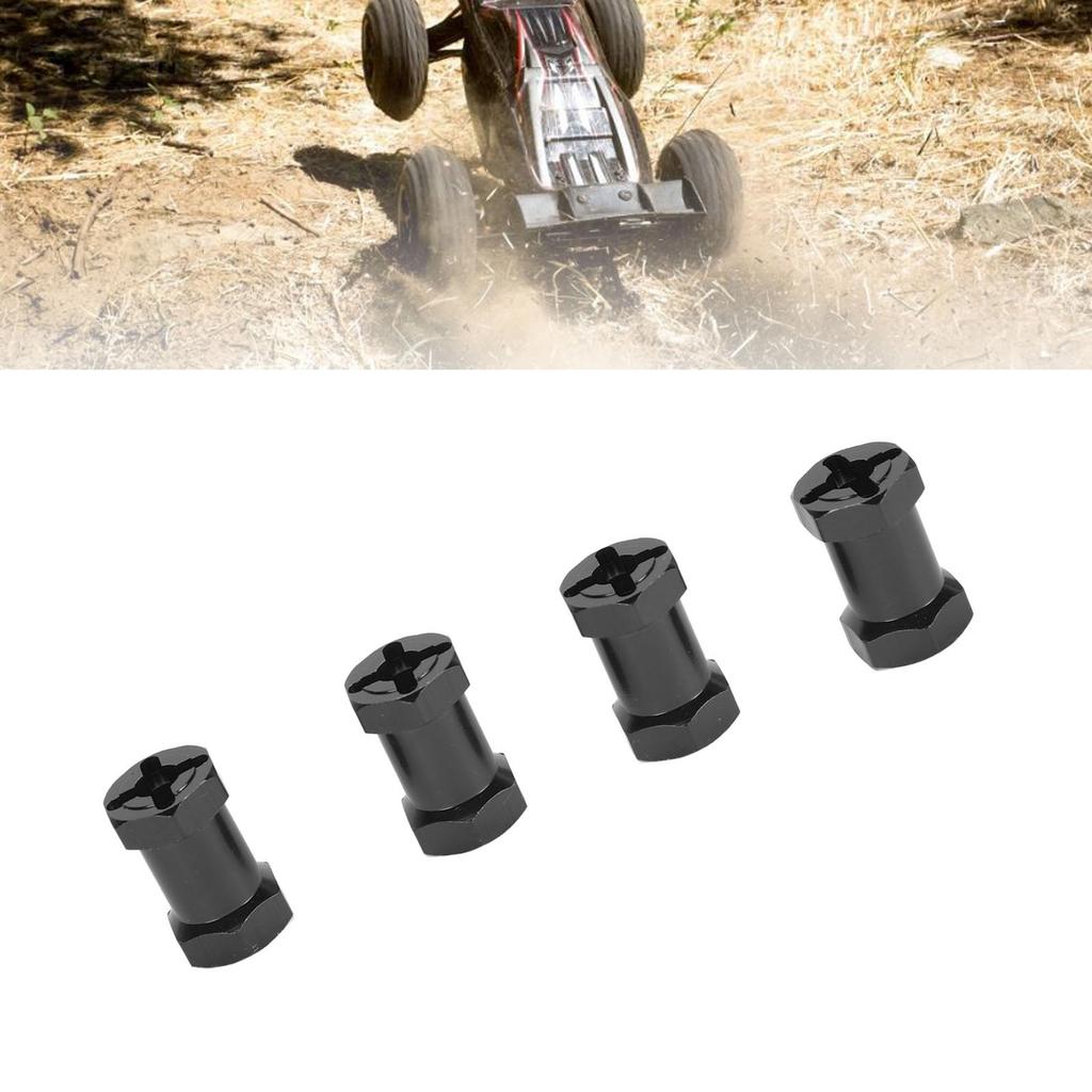 4PCS 12mm Hex Hub Adapters with Nuts Aluminum Alloy Wheel Hub Extension Adapter for 1Celsius10 RC Car 20mm Length