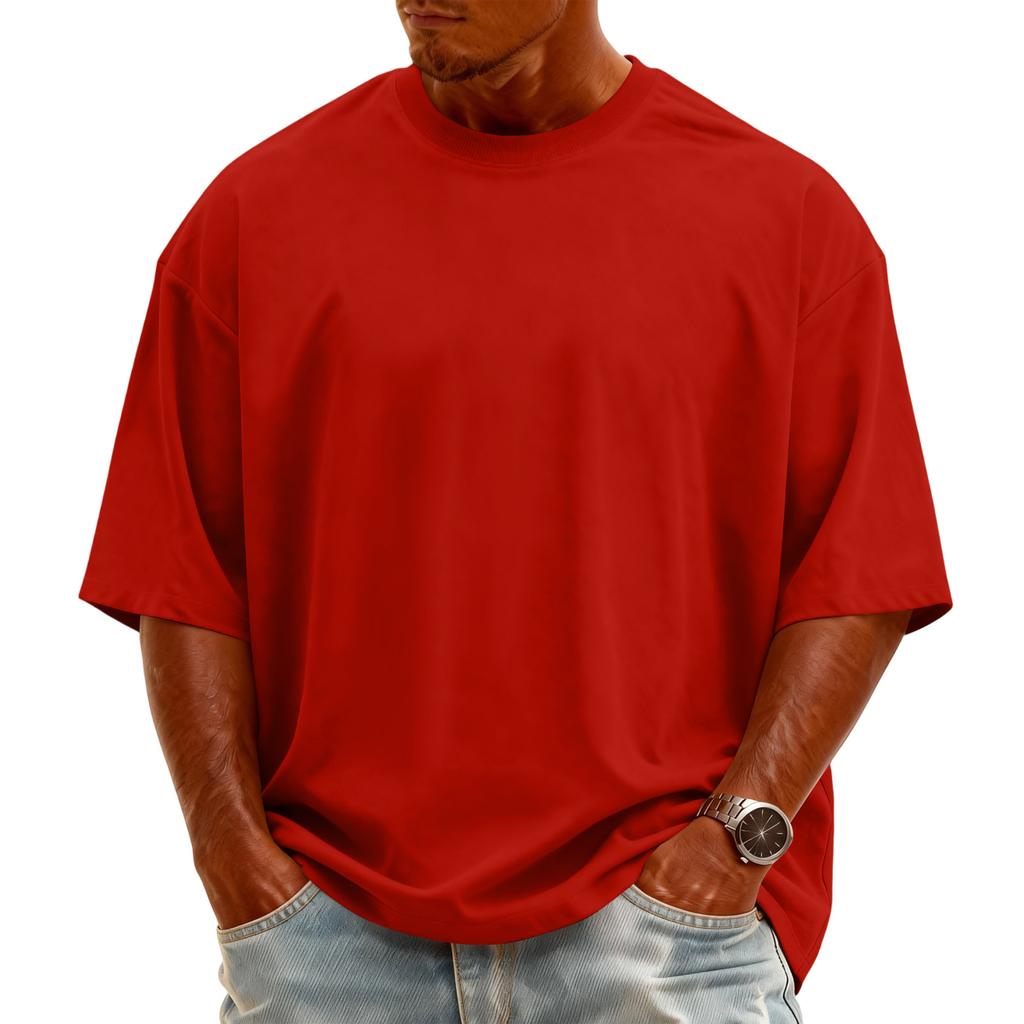 Men's Knit -Neck Short Sleeve T-Shirt | Fashion Casual Pullover For Daily & Weekend Wear