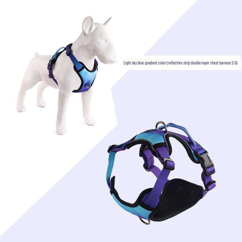 Reflective Pet Dog Harness and Leash for Medium to Large Dogs - Anti-Shock Design