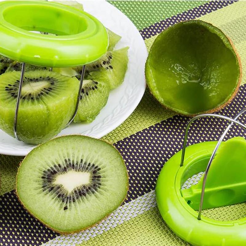 2 Stück Heißer Verkauf Mini Frucht Kiwi Schneider Schäler Hobel Küchenhelfer Werkzeuge Kiwi Schäler für Pitaya Grün Campingausrüstung
