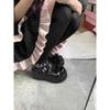 Style small leather shoes women's goth big head shoes style platform muffin shoes sweet cool girl lolita Japanese
