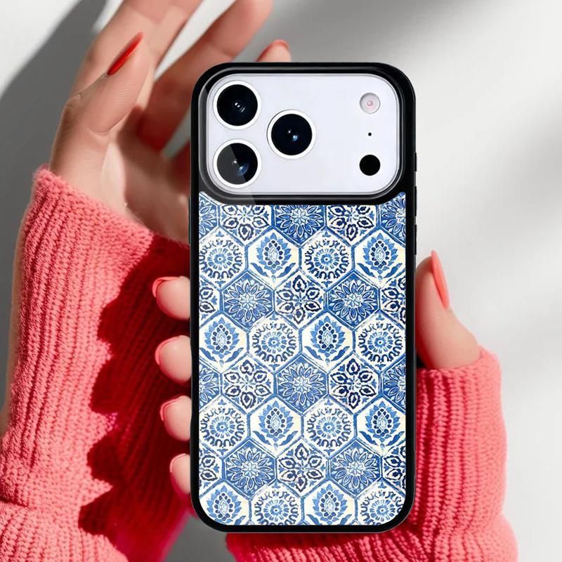 Moroccan Tiles Pattern soft Phone Case for iPhone 17 Air 16e 15 14 13 Pro Max Back Cover for 12 11 Pro Coque