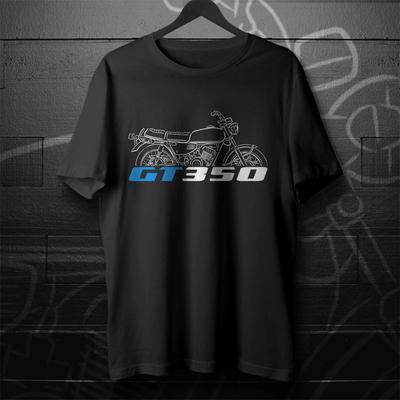 Black Men's and Women's T-shirt Suzuki GT350 1971 - Motorcycle
