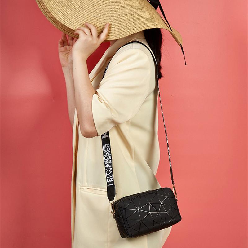 Fashi Cool Geometry Color Shoulder Bags For Women Small Crossbody Bag Purse PU Leather Lady Girls Handbag Bolsa Feminina
