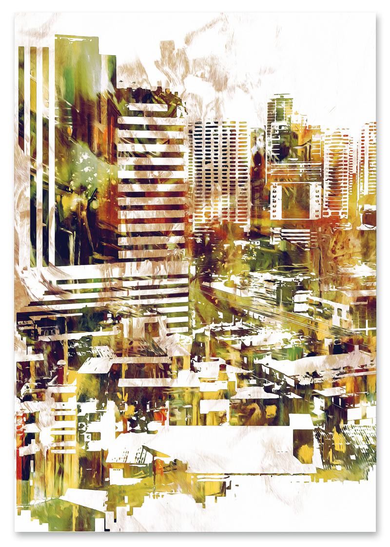 

Plakat abstrakcja miasto street art 30x40 cm