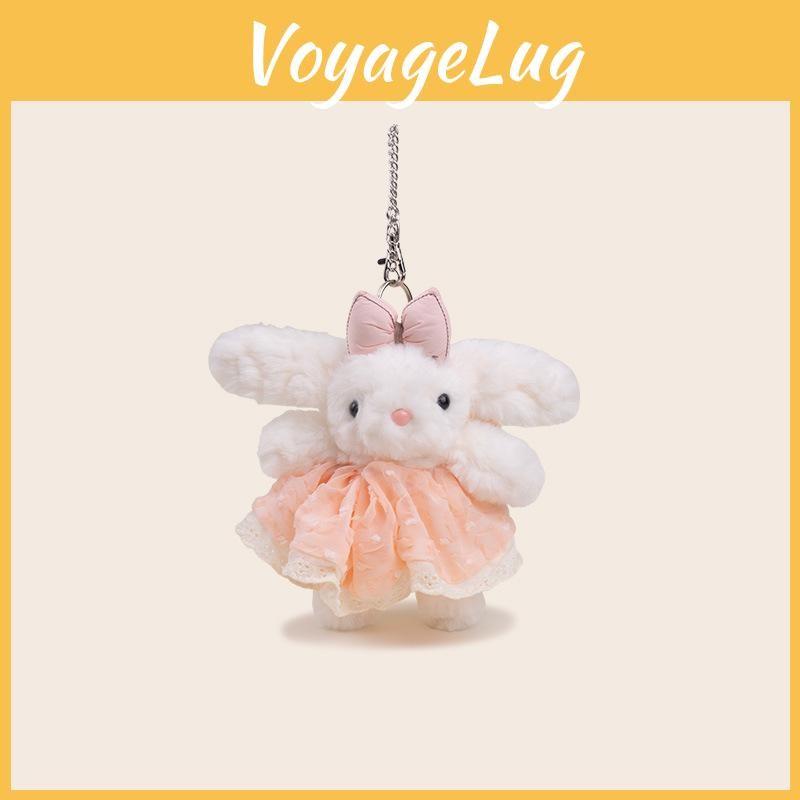 Fallen Rabbit Eared Plush Pendant Lolita Jk Doll Floral Plaid Skirt Bow Design