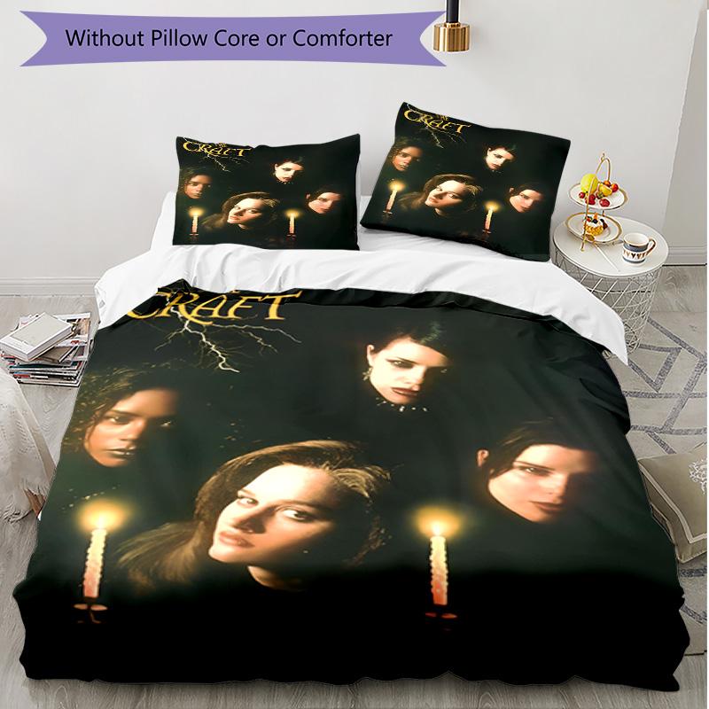 3pcs Duvet Cover Set (1*Duvet Cover + 2*Pillowcase, Without Core), The Vampire Diaries Print Soft All‑Season Bedding Set, Home Bedroom Decor Gift