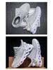 Men's 48 Size Flyknit Breathable Mesh Casual Shoes - Spring/Summer Trendy with Twisted Sole and Shock Absorption.