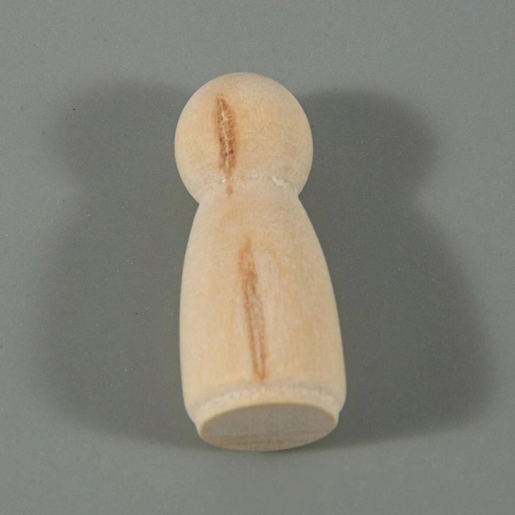 50Pcs Unfinished Wooden Peg Dolls Wooden Peg People Figures for DIY Art Craft Painting Peg Game  Home Party Decor
