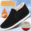 Men's Winter Fleece-lined High-top Slip-on Shoes - Warm and Thick for Mid-aged Dads
