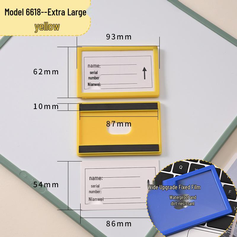Magnetic Label Holder for Whiteboard & File Cabinets - Warehouse & Partition Name Sign Stickers