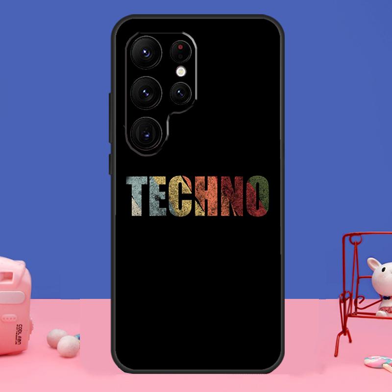 Love Techno Music Quotes Cover For Samsung Galaxy S24 S23 S22 S21 S20 FE Ultra Plus S8 S9 S10 Note 10 20 Ultra Case