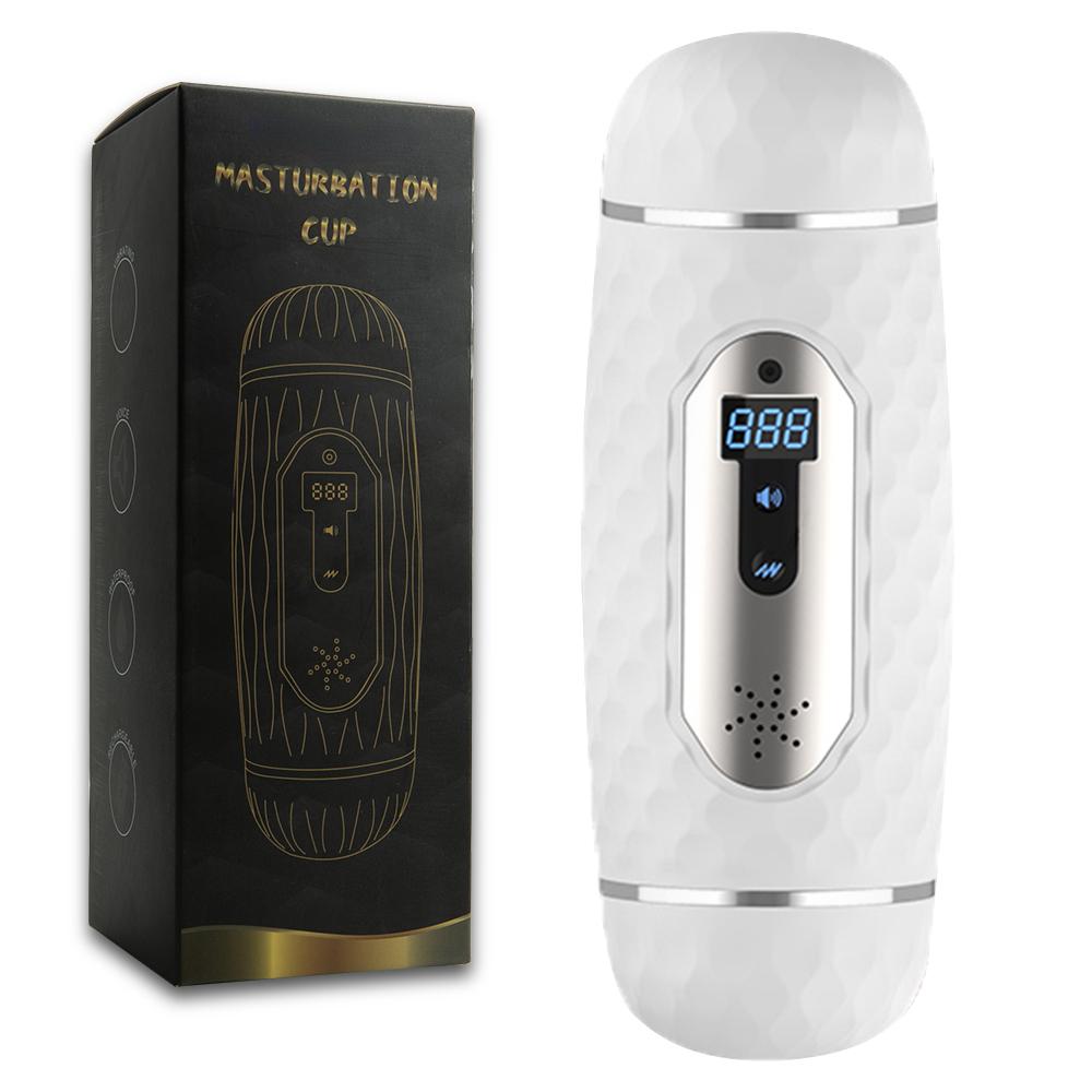 Double Head Male Masturbators Smart Heating Vibrating Sucking Masturbation for Man Artificial Vagina Sex Toy for Men