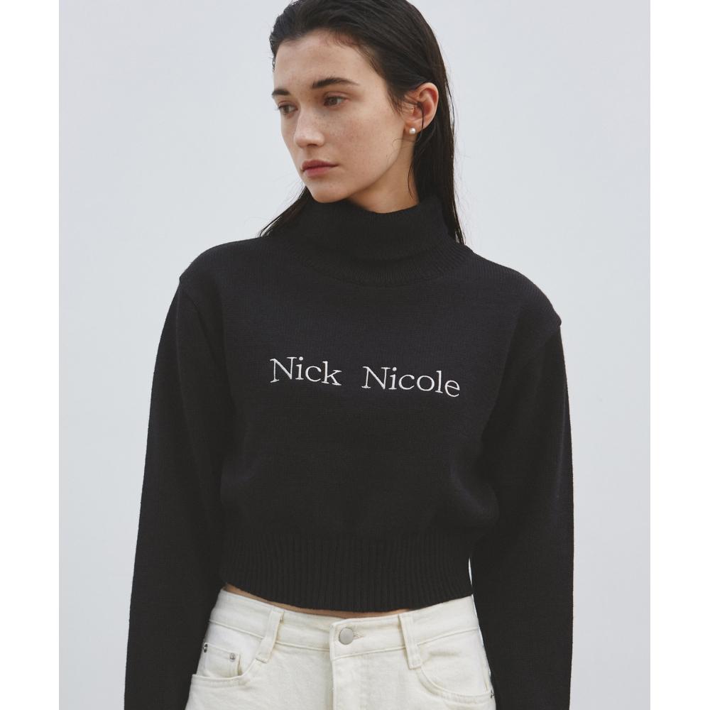 

NICKNICOLE NICOLE SIGNATURE TURTLENECK KNITBLACK