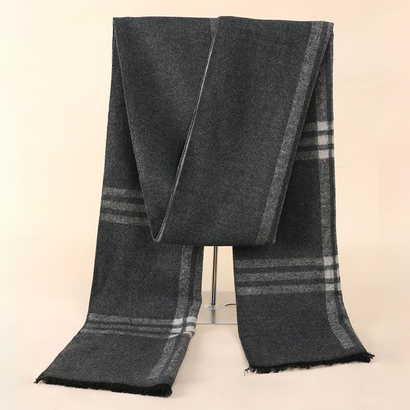 RUNMEIFA  Classic Autumn & Winter Warm Plaid Man Scarf Cashmere Wool Panama Soft Striped Long Scarf High Quality 40 Colors