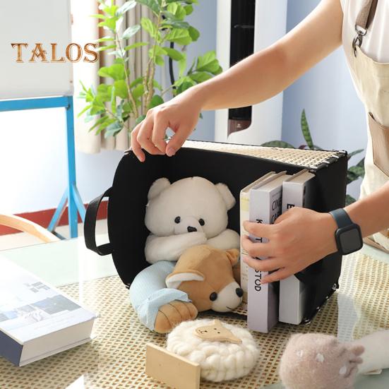 Hand-woven Bamboo Storage Basket Large Capacity Organizer Multipurpose Foldable Design Laundry Basket with Handle