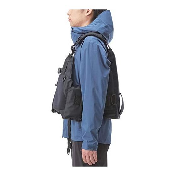 Used New [Shimano] Fishing Wear Fixed Floating Vest Rock Shore Vest VF-029U Black 0 Rock Shore Rock Sea Saltwater