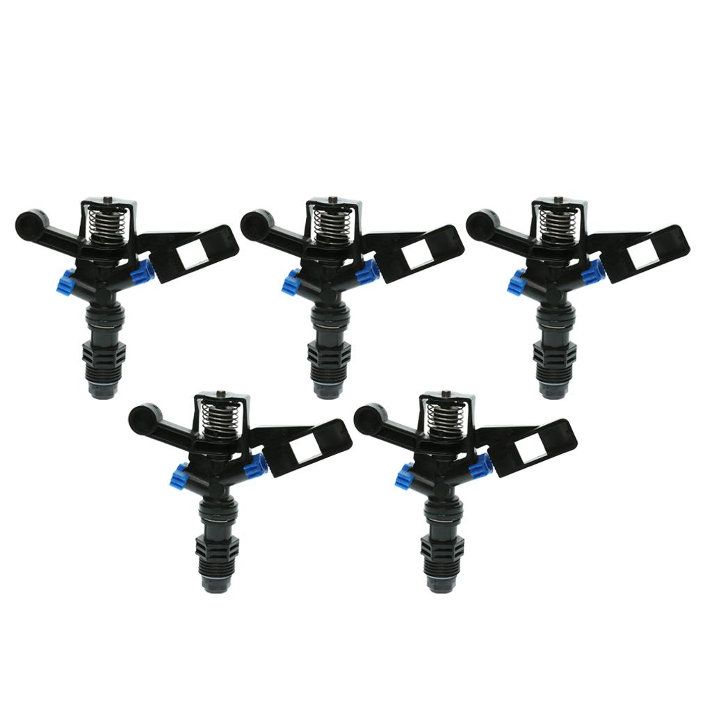 5pcs Plastic Watering Spray Nozzle for Lawn Irrigation 1/2'' (DN15) Connector